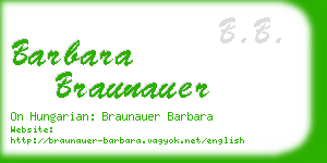 barbara braunauer business card